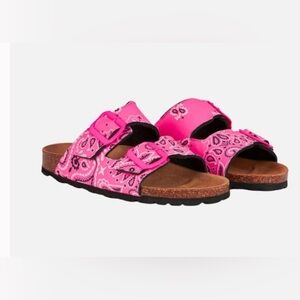 MC2 Saint Barth Woman Sandals With Pink Bandanna Print